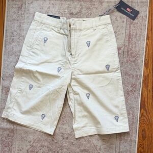 Vineyard Vines Boys lacrosse Tan breaker Shorts 18 NWT